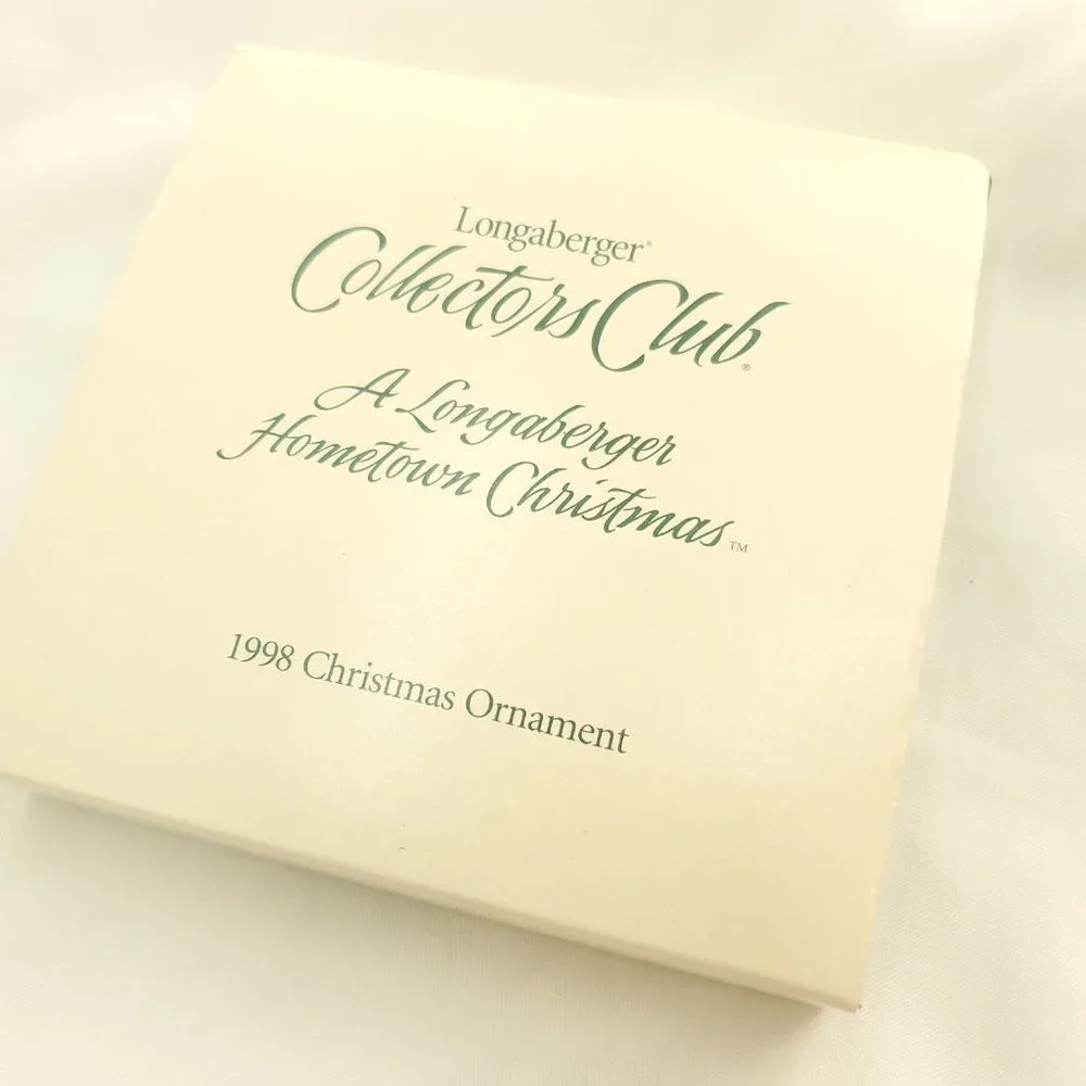 Longaberger Cream Collectors Club Hometown 1998 Christmas University Ornament